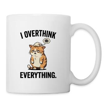 Overthink Everything Cat - Coffee/Tea Mug - white - Right