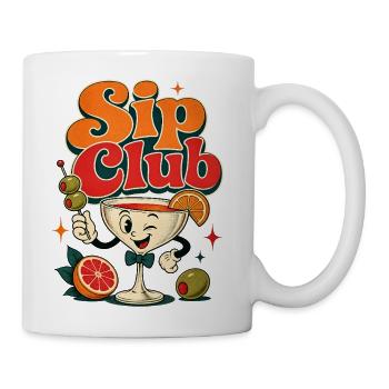 Sip Club Retro Cocktail - Coffee/Tea Mug - white - Right