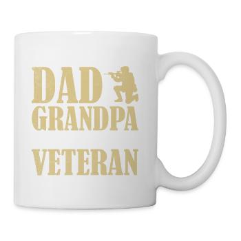 Dad Grandpa Veteran Pride - Coffee/Tea Mug - white - Right