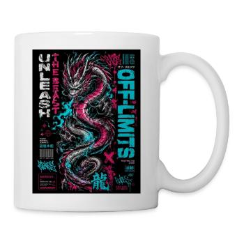Neon Dragon Chaos Print - Coffee/Tea Mug - white - Right