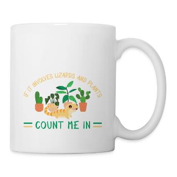 If It Involves Lizards And Plants Count Me In - Coffee/Tea Mug - white - Right