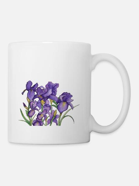 Pretty Purple Petals - Coffee/Tea Mug - white