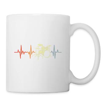 Trap Set Heartline Drum Player Trap Set - Coffee/Tea Mug - white - Right