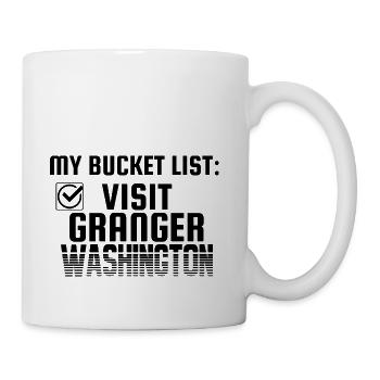 Granger Washington Bucket List Home Town - Coffee/Tea Mug - white - Right