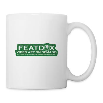 Featdox Grouted Green White Logo - Coffee/Tea Mug - white - Right