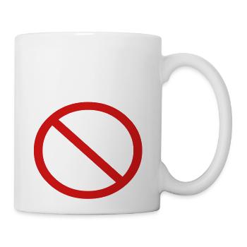 No Ban Sign Vector Prohibition Sign - Coffee/Tea Mug - white - Right
