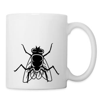 house fly small house - Coffee/Tea Mug - white - Right