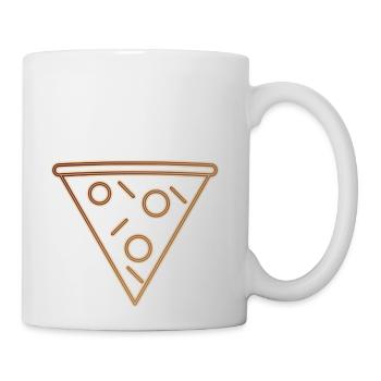Neon Pizza Slice - Coffee/Tea Mug - white - Right