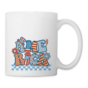 Stars and Stripes Pop Letters - Coffee/Tea Mug - white - Right