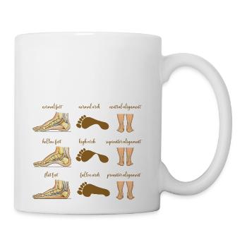 Normal foot Sticker - Coffee/Tea Mug - white - Right