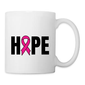Hope Breast Cancer Ribbon Support - Coffee/Tea Mug - white - Right