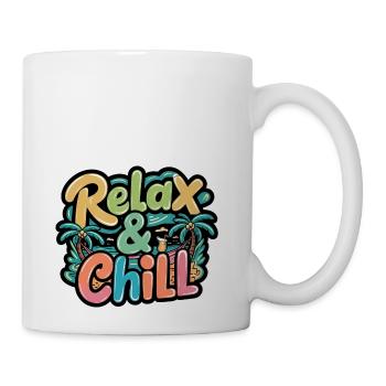 Relax and Chill: Positive Quote - Coffee/Tea Mug - white - Right