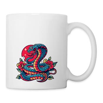 Vintage Cobra Flash Tattoo - Coffee/Tea Mug - white - Right