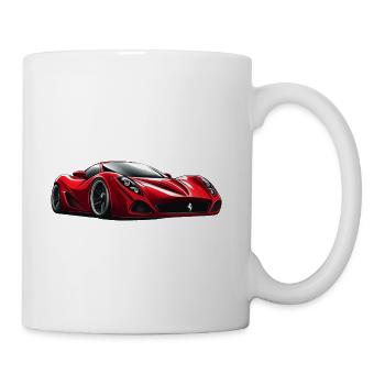 Crimson Velocity Sports Car - Coffee/Tea Mug - white - Right