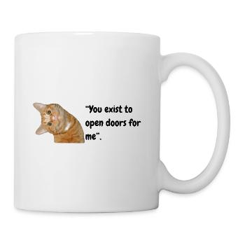 Peekaboo Orange Tabby - Coffee/Tea Mug - white - Right