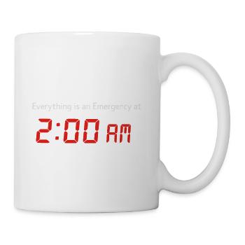 Everything Is Emergency 2AM - Coffee/Tea Mug - white - Right