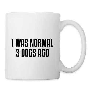 I Was Normal 3 Dogs Ago - Coffee/Tea Mug - white - Right