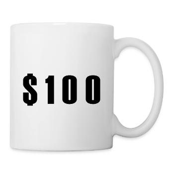 100 dollars sign - Coffee/Tea Mug - white - Right
