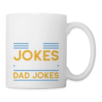 Dad Jokes father s Day - Coffee/Tea Mug - white - Right