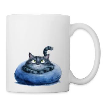 Funny Cat - Coffee/Tea Mug - white - Right