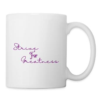 Strive For Greatness Purple - Coffee/Tea Mug - white - Right