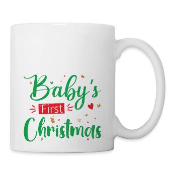 Baby's First Christmas Cute Baby Matching T-Shirt - Coffee/Tea Mug - white - Right