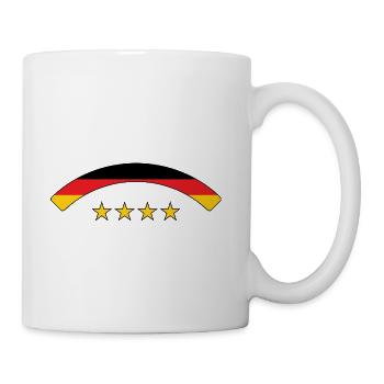 Germany Curved Flag - 4 Star World Champion - Coffee/Tea Mug - white - Right