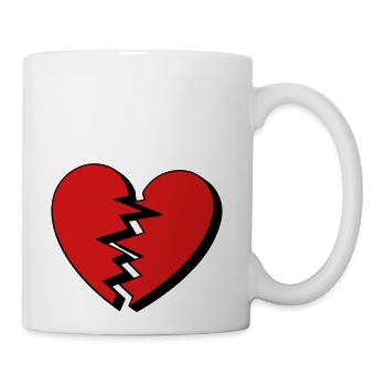 Broken heart - Coffee/Tea Mug - white - Right