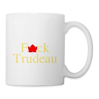 Fuck Trudeau Leaf Maple - Coffee/Tea Mug - white - Right