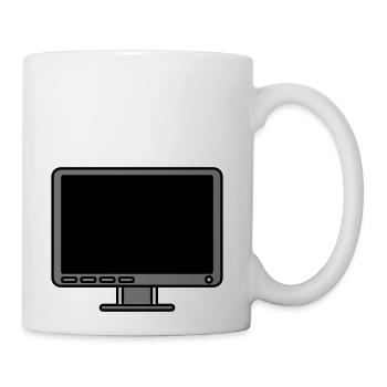 icon logo computer screen - Coffee/Tea Mug - white - Right