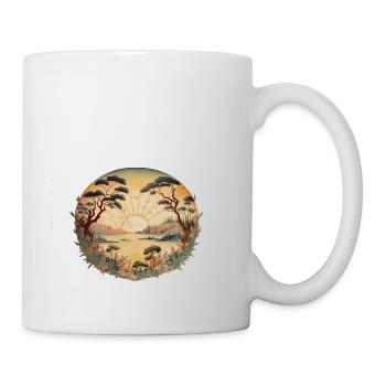 Japanese Sunset Fine Art - Coffee/Tea Mug - white - Right