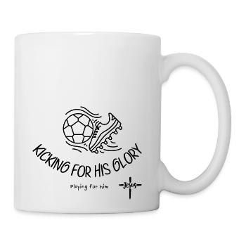 Kicking for his glory - Coffee/Tea Mug - white - Right