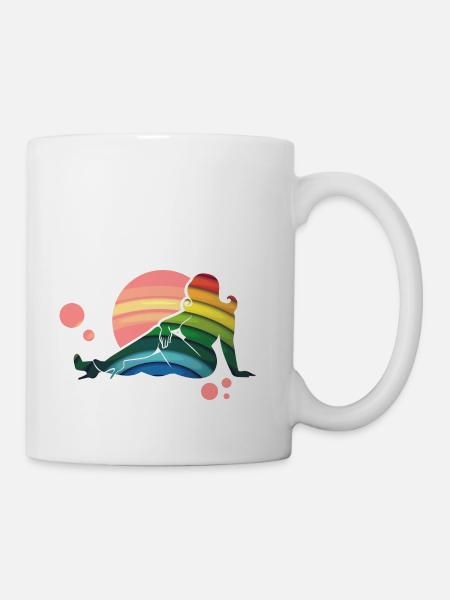 Big Beautiful Rainbow Woman - Coffee/Tea Mug - white