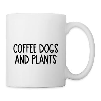 coffee dogs and plants - Coffee/Tea Mug - white - Right