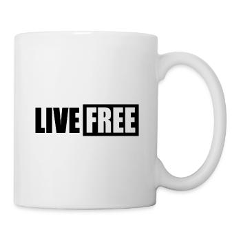 Live Free Bold Typography Tee - Coffee/Tea Mug - white - Right