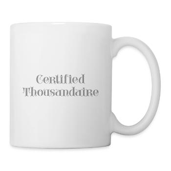 Certified Thousandaire vintage funny - Coffee/Tea Mug - white - Right