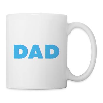 Bold Blue Dad Risograph Letters - Coffee/Tea Mug - white - Right
