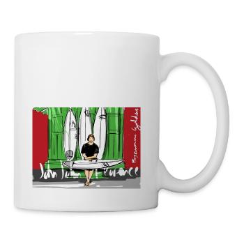John John Florence Quiver with Background - Coffee/Tea Mug - white - Right