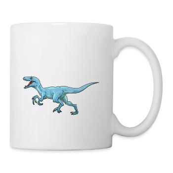 Dinosaur Velociraptor Raptor Prehistoric Dino - Coffee/Tea Mug - white - Right
