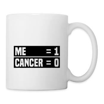 Me 1 Cancer 0 Beat Cancer Cancer Survivor T Shirt - Coffee/Tea Mug - white - Right