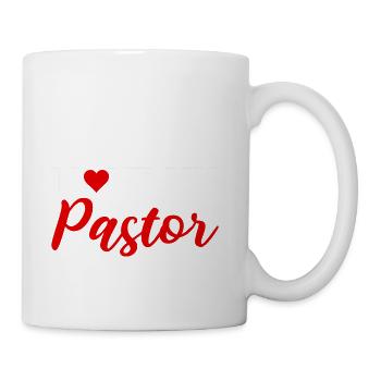 Love my Pastor Disciple And Christian Gift - Coffee/Tea Mug - white - Right