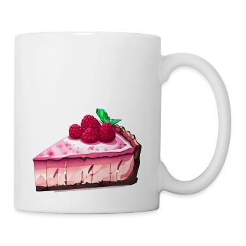 Raspberry Cheesecake Slice - Coffee/Tea Mug - white - Right