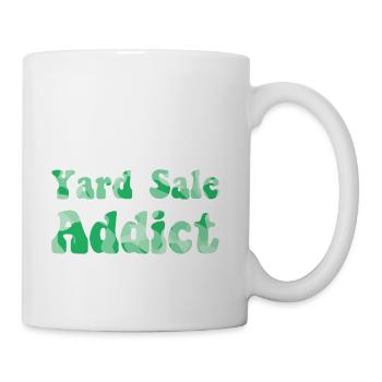 Yard Sale Addict green camo - Coffee/Tea Mug - white - Right