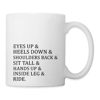 Equestrian Horseback Riding Checklist - Coffee/Tea Mug - white - Right