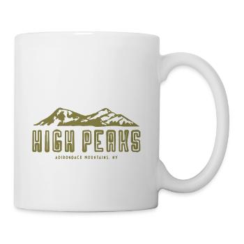 High Peaks Adirondack Mountains Hiking - Coffee/Tea Mug - white - Right
