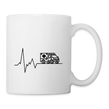heartbeat ambulance - Coffee/Tea Mug - white - Right