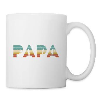 Papa Vintage Fishing Dad Angler Gift - Coffee/Tea Mug - white - Right