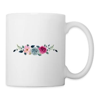 Fleurs aquarelle - Tasse - blanc - Droite