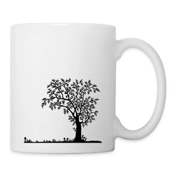 3 Girls Playing Vintage Silhouette Minus Girls - Coffee/Tea Mug - white - Right