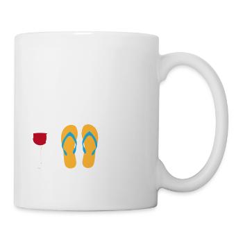 I Am A Simple Woman Wine Beach Sandals Dog Lover - Coffee/Tea Mug - white - Right